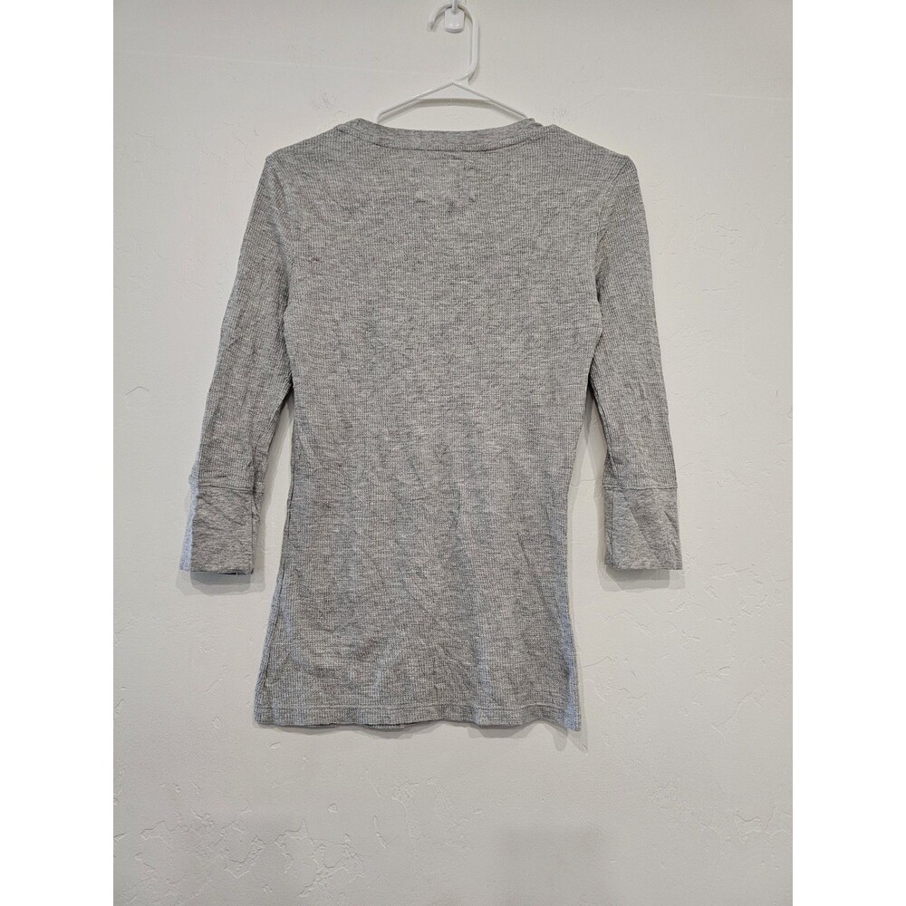 Aeropostale Women's Vtg Y2K Thermal Knit 3/4 Sleeve T-Shirt Metallic Size Large - Picture 3 of 7